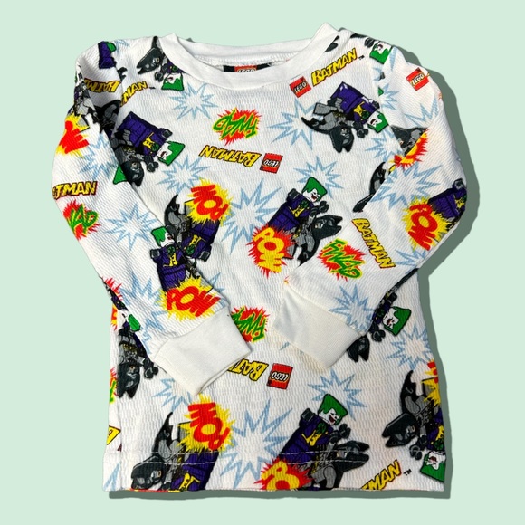 Toddler Lego Batman Joker Pow! Two Piece Long Sleeve Pajama Set Size 2T - Picture 2 of 7